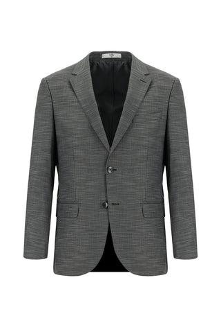  Koyu Füme Super Slim Fit Ekstra Dar Kesim Klasik Desenli Takım Elbise