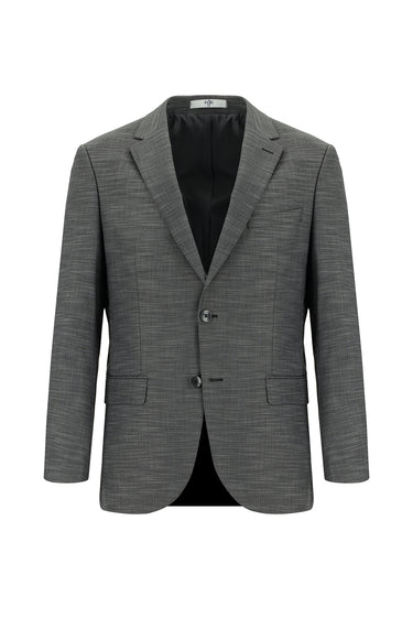  Koyu Füme Slim Fit Dar Kesim Klasik Desenli Takım Elbise
