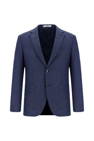  Açık Lacivert 7 Drop Super Slim Fit Eksra Dar Kesim Desenli Takım Elbise