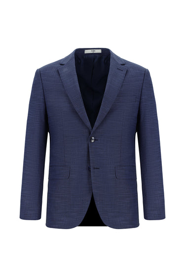 Açık Lacivert Super Slim Fit Ekstra Dar Kesim Klasik Desenli Takım Elbise