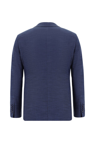  Açık Lacivert Super Slim Fit Ekstra Dar Kesim Klasik Desenli Takım Elbise