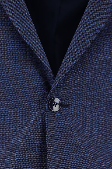 Açık Lacivert 7 Drop Slim Fit Dar Kesim Desenli Takım Elbise