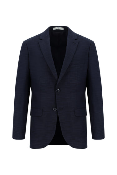  Koyu Lacivert Super Slim Fit Ekstra Dar Kesim Klasik Desenli Takım Elbise