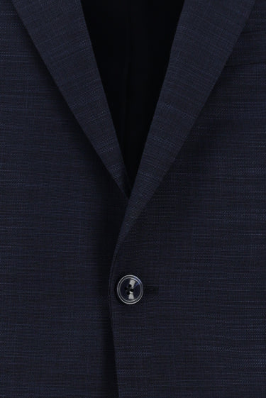 Koyu Lacivert Slim Fit Dar Kesim Klasik Desenli Takım Elbise