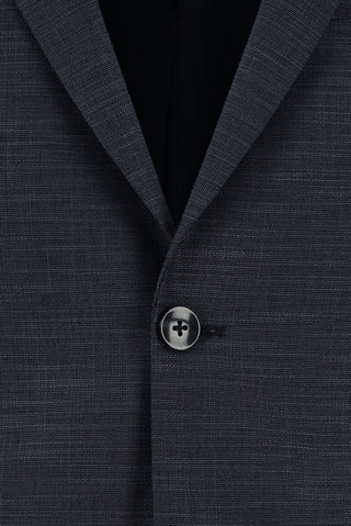  Koyu İndigo Super Slim Fit Ekstra Dar Kesim Klasik Desenli Takım Elbise