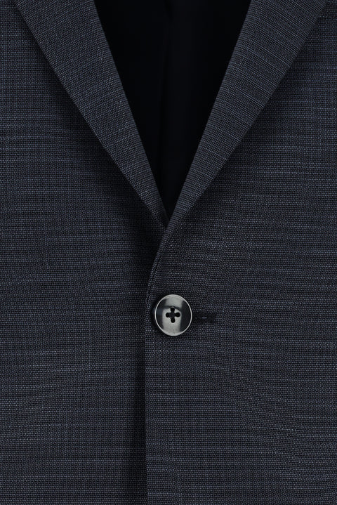 Koyu İndigo 6 Drop Regular Fit Standart Kesim Desenli Takım Elbise