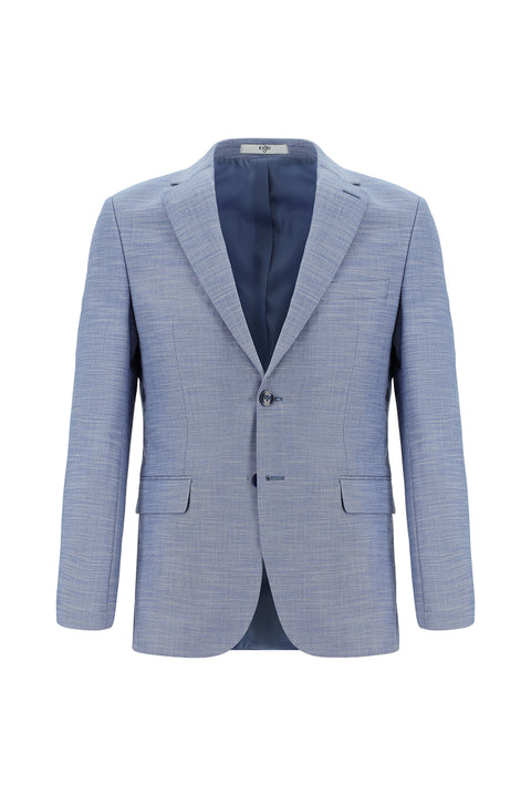 Mavi 7 Drop Super Slim Fit Eksra Dar Kesim Desenli Takım Elbise