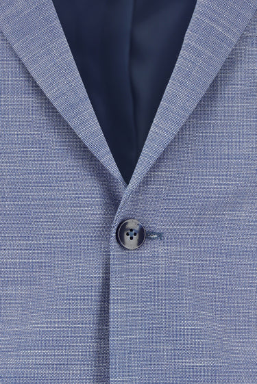 Mavi Slim Fit Dar Kesim Klasik Desenli Takım Elbise