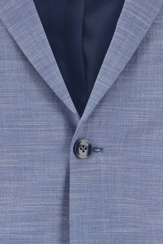  Mavi Super Slim Fit Ekstra Dar Kesim Klasik Desenli Takım Elbise