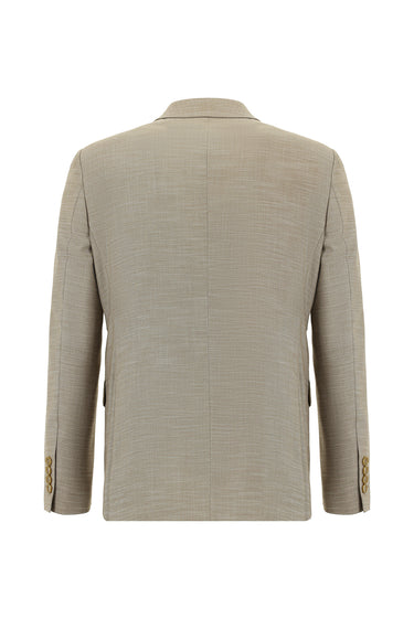 Açık Kahve  6 Drop Regular Fit Standart Kesim Klasik Desenli Takım Elbise