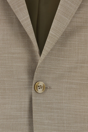 Açık Kahve  6 Drop Regular Fit Standart Kesim Klasik Desenli Takım Elbise