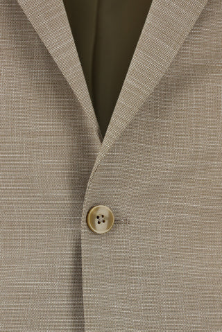  Açık Kahve  Slim Fit Dar Kesim Klasik Desenli Takım Elbise