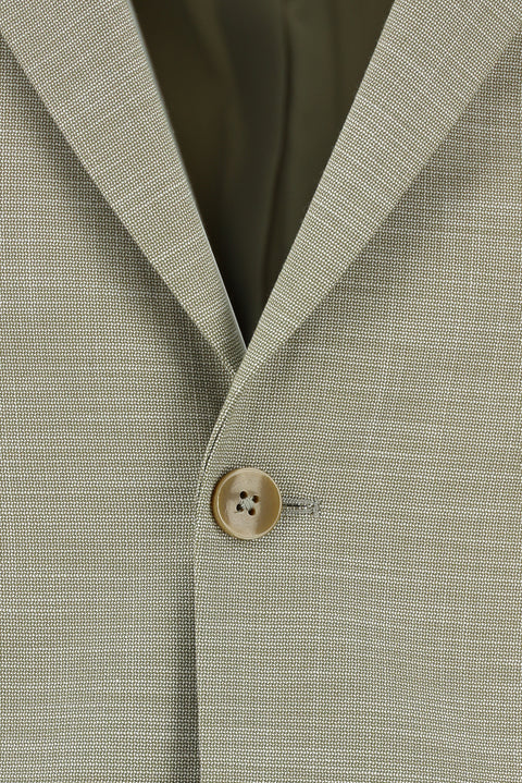 Yağ Yeşili-Olive 6 Drop Regular Fit Standart Kesim Desenli Takım Elbise