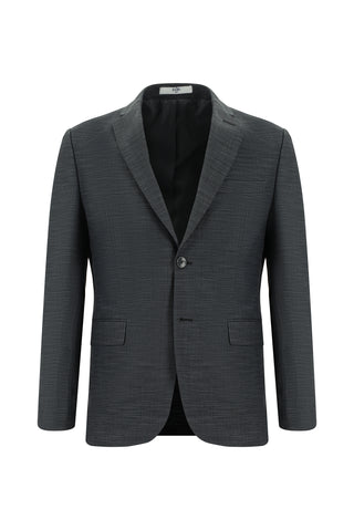  Orta Antrasit 7 Drop Slim Fit Dar Kesim Desenli Tak?m Elbise-Ki??l?