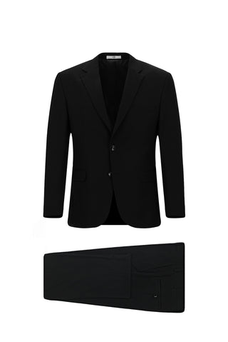  Siyah Slim Fit Dar Kesim Klasik Takım Elbise