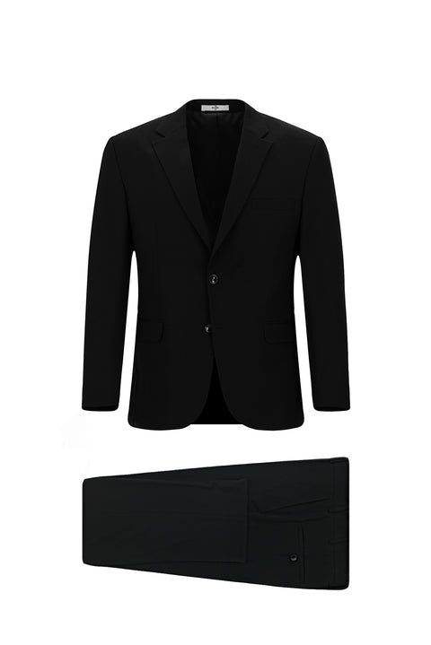 Siyah 7 Drop Slim Fit Dar Kesim Takım Elbise