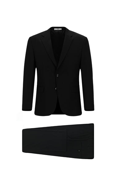  Siyah Regular Fit Klasik Takım Elbise