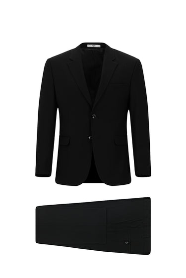  Siyah Slim Fit Dar Kesim Klasik Takım Elbise