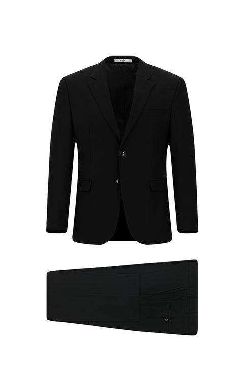 Siyah 7 Drop Slim Fit Dar Kesim Takım Elbise