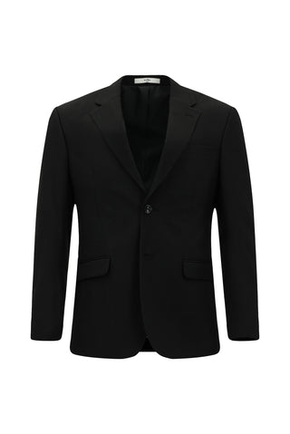  Siyah Slim Fit Dar Kesim Klasik Desenli Takım Elbise