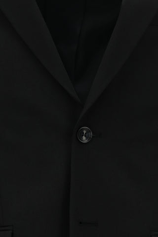  Siyah Slim Fit Dar Kesim Klasik Desenli Takım Elbise