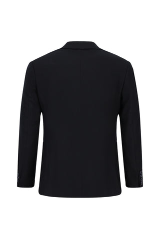  Koyu Lacivert 7 Drop Slim Fit Dar Kesim Klasik Desenli Takım Elbise