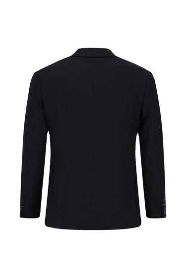  Koyu Lacivert Slim Fit Dar Kesim Klasik Desenli Takım Elbise