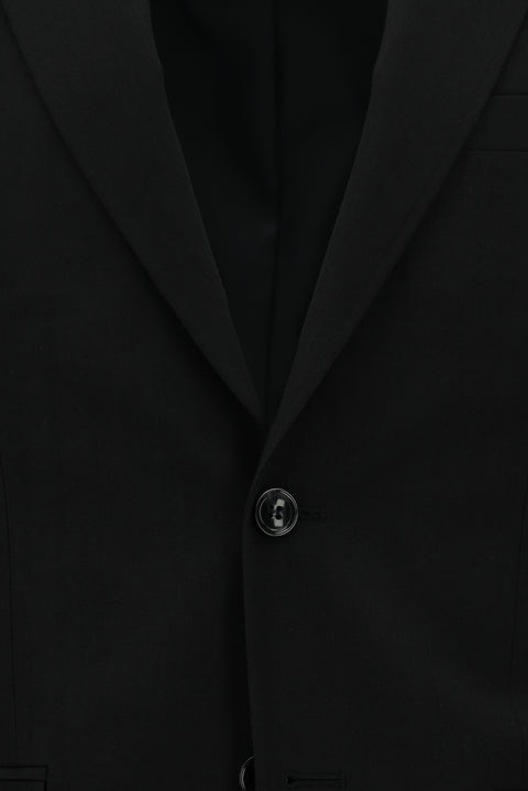 Siyah 7 Drop Slim Fit Dar Kesim Desenli Takım Elbise