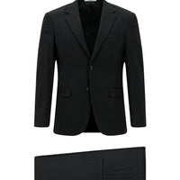 Black 7 Drop Slim Fit Patterned Suit
