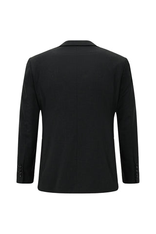  Siyah 7 Drop Slim Fit Dar Kesim Desenli Takım Elbise