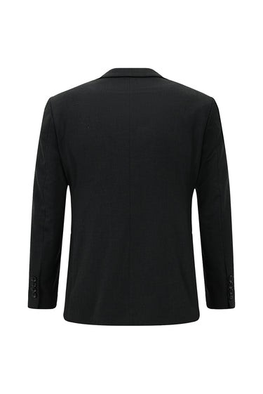  Siyah Slim Fit Dar Kesim Desenli Klasik Takım Elbise