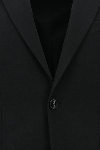  Siyah Slim Fit Dar Kesim Desenli Klasik Takım Elbise