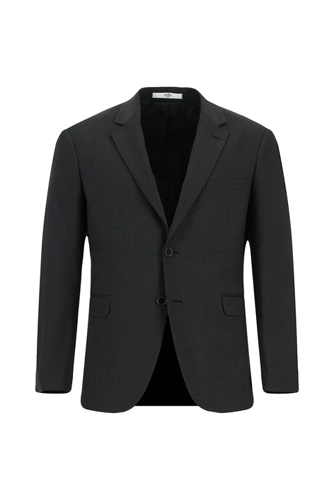 Koyu Antrasit 7 Drop Slim Fit Dar Kesim Desenli Takım Elbise