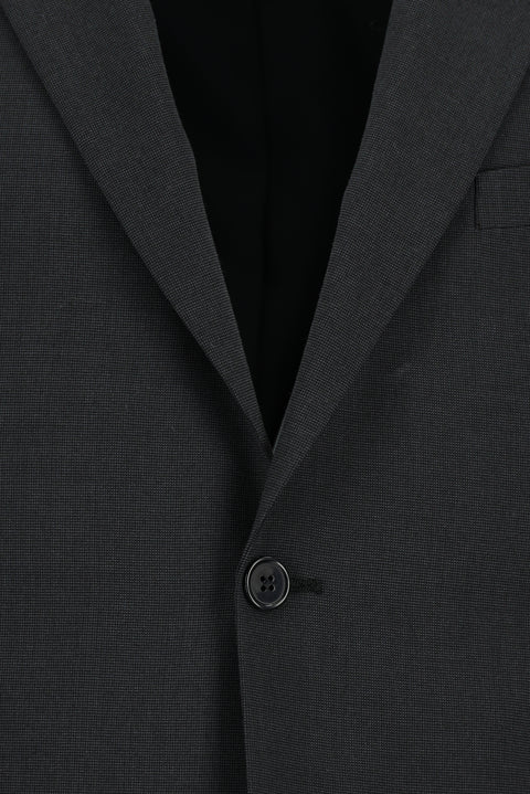 Koyu Antrasit 7 Drop Slim Fit Dar Kesim Desenli Takım Elbise