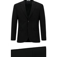 Siyah 7 Drop Slim Fit Dar Kesim Desenli Takım Elbise