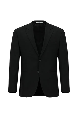  Siyah 4 Drop Relaxed Fit Rahat Kesim Desenli Takım Elbise