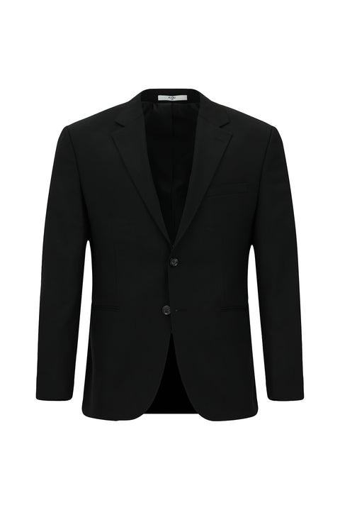 Siyah 4 Drop Relaxed Fit Rahat Kesim Desenli Takım Elbise