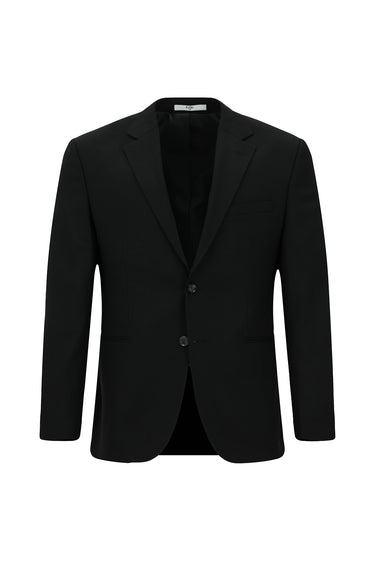  Siyah Relaxed Fit Rahat Kesim Klasik Desenli Takım Elbise