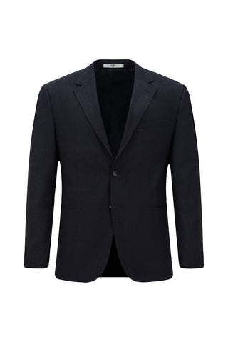  Koyu Lacivert 4 Drop Relaxed Fit Rahat Kesim Desenli Takım Elbise