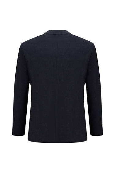  Koyu Lacivert Relaxed Fit Rahat Kesim Klasik Desenli Takım Elbise