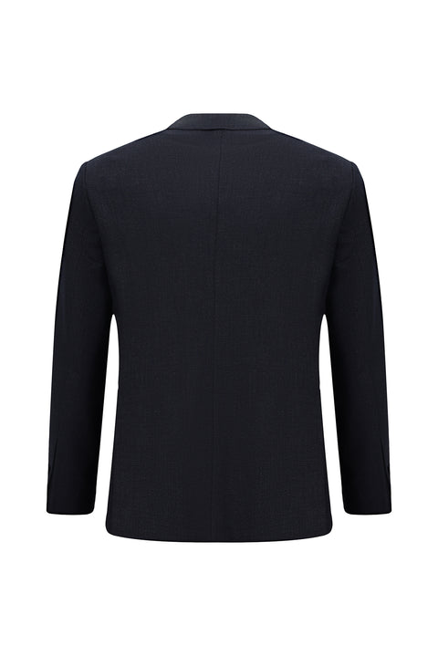 Koyu Lacivert 6 Drop Regular Fit Standart Kesim Desenli Takım Elbise