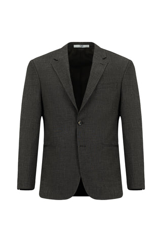  Koyu Kahve 4 Drop Relaxed Fit Rahat Kesim Desenli Takım Elbise
