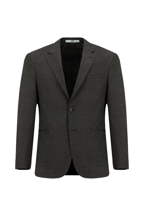 Koyu Kahve 4 Drop Relaxed Fit Rahat Kesim Desenli Takım Elbise