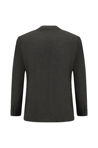  Koyu Kahve Relaxed Fit Rahat Kesim Klasik Desenli Takım Elbise