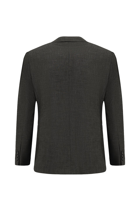 Koyu Kahve 6 Drop Regular Fit Standart Kesim Desenli Takım Elbise