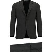 Orta Antrasit Relaxed Fit Rahat Kesim Klasik Desenli Takım Elbise