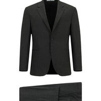 Medium Anthracite 4-Drop Relaxed Fit Patterned Suit
