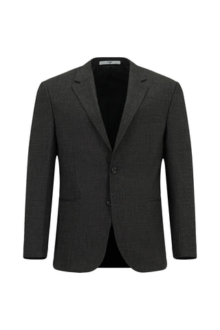  Orta Antrasit Relaxed Fit Rahat Kesim Klasik Desenli Takım Elbise