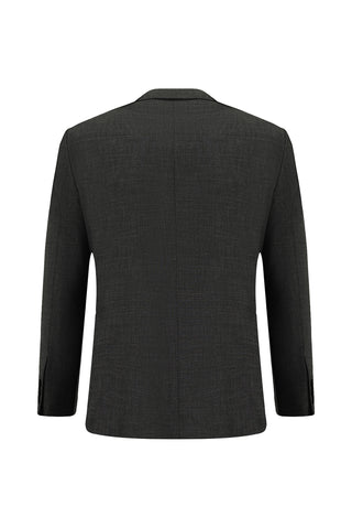  Orta Antrasit Relaxed Fit Rahat Kesim Klasik Desenli Takım Elbise