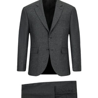 Light Anthracite 4-Drop Relaxed Fit Patterned Two-Piece Suit